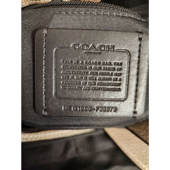 Coach Brand Lexy Mushroom #F38879 Genuine Pebble Leather Shoulder Satchel - Picture 7 of 10